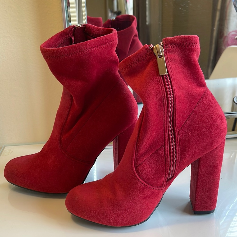 4’inch red booties